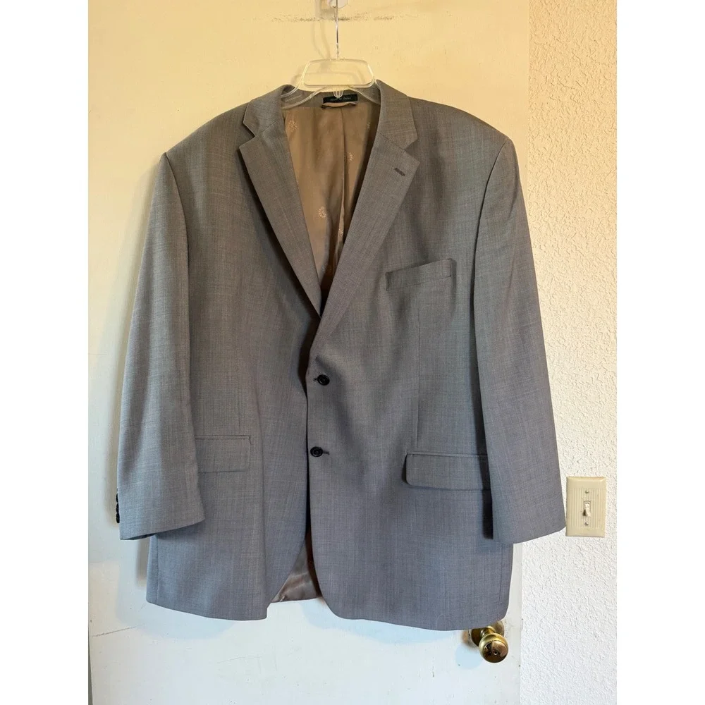 Lauren Ralph Lauren‎ Men's Grey Wool Blazer Suit Jacket Sport Coat Size 44R
